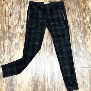 Wit & Wisdom skinny jeans black with plaid pattern size 8